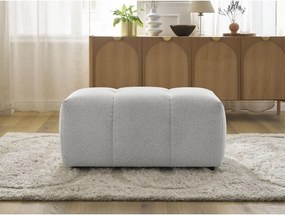 Taburet gri deschis cu tapițerie din chenille Roxelane – Bobochic Paris