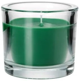 Lumanare parfumata in sticla MINNESOTA GREEN 9 cm verde inchis
