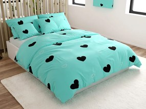 Lenjerie de pat din microfibra CORAZON BLEND albastru Dimensiune lenjerie de pat: 2 buc 70 x 90 cm | 200 x 220 cm
