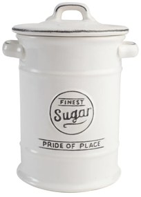 Recipient din ceramică pentru zahăr T&amp;G Woodware Pride of Place, alb