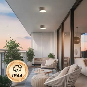 BRILAGI - Lampă de tavan pentru exterior LED FORIS LED/14W/230V Ø 12 cm bej IP44