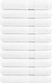 vidaXL Prosoape premium, SOLUND 10buc alb 100x200cm 600gsm