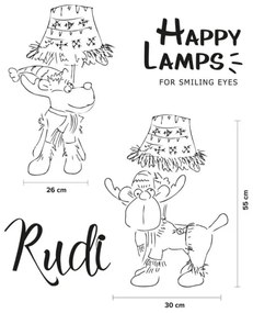 Lampă LED de masă pentru copii Happy Lamps RUDI LED/5,4W/230V ren