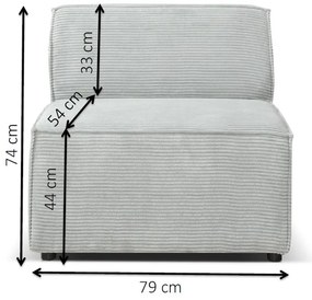 Canapeaua trei locuri Cuboid 2 (Bej). 1071633