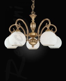 Candelabru din alama cu 5 brate design italian 8500