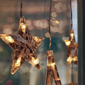 Perdea LED de Crăciun Brilagi 77xLED/3xAA/USB 1,8m alb cald