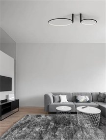 Lustra LED aplicata ajustabila GARVE neagra 70W