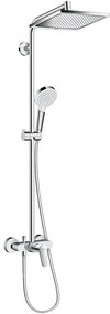 Set de dus Showerpipe 240 cu baterie, crom Crom lucios