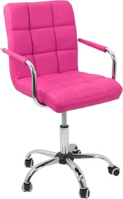 Scaun de birou copii roz din piele sintetică ergonomic si ajustabil OFF 328