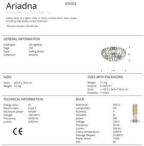 Lustra aplicata moderna design elegant 53cm ARIADNA SV-876352