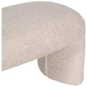 Bancă bej cu tapițerie din țesătură bouclé Suave – Ixia