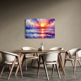 Tablou - Apus de soare artistic colorat (90x60 cm)
