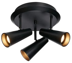 Plafonieră Markslöjd Crest, ø 36 cm, negru