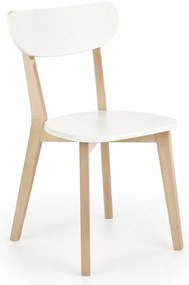 Scaun de bucaterie Buggi, alb/fag