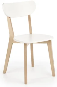 Scaun de bucaterie Buggi, alb/fag