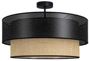 Lustră aplicată BORHO 1xE27/60W/230V negru/iută