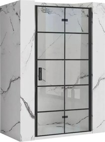 Usa de nisa pliabila Rea Molier 80 cm sticla 6 mm + profil magnetic negru