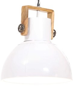vidaXL Lampă suspendată industrială, 25 w, alb, 40 cm, e27, rotund