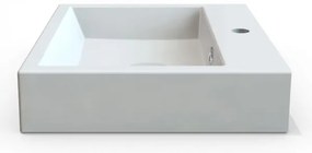 Sapho - Lavoar ORINOKO pentru montare pe blat, 50x42 cm, marmură/alb