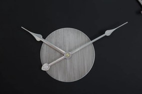Ceas decorativ negru/argintiu din MDF si metal, ∅ 60 cm, Glam Silver Mauro Ferretti