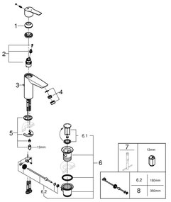 GROHE 23552002 - Baterie lavoar START, 192 mm, crom lucios