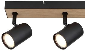 Spot ROBBY 3xGU10/35W/230V negru/maro Globo 57911-3BW