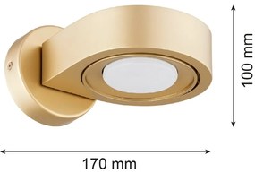 Aplica cu spot directionabil LOTUS 8899 auriu