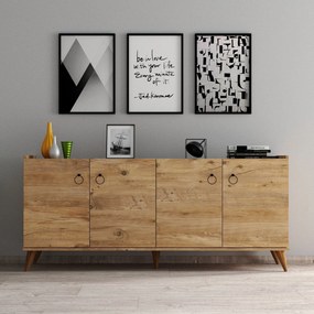 Comoda 616TNM1602, stejar, PAL melaminat, 180x45x79 cm