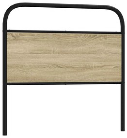 vidaXL Tăblie de pat de schimb stejar sonoma 100 cm oțel și lemn prelucrat