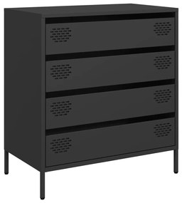 851286 vidaXL Dulap, negru, 68x39x73,5 cm, oțel laminat la rece