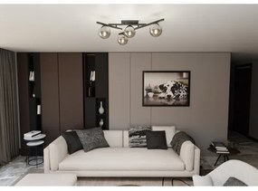 Plafonieră SMART 4xE14/10W/230V negru/gri