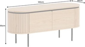 Comoda TV cu furnir de stejar ATELIER 120cm