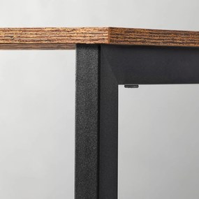 Biblioteca, raft cu 6 unitati de depozitare, din lemn, 33x120x80 cm, maro rustic