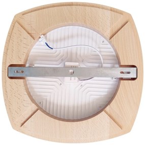 Plafoniera LED rustica fabricata manual din lemn OKIO