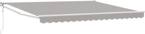 vidaXL Cort electric retractabil Gri deschis 400 × 300 cm
