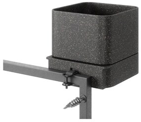 Ghivece 4 buc. din plastic pentru ierburi aromatice de perete Cubiko – Umbra