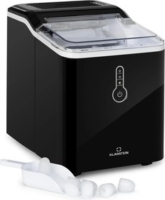 Klarstein Chillout, aparat pentru gheață, bucăți rotunde de gheață, 12 kg / 24 ore, rezervor de apă: 1,5 l, negru