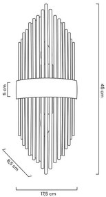 Aplica de perete design decorativ Imperial auriu