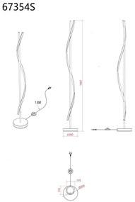 Globo 67354S - Lampă de podea LED WATKINS LED/30W/230V 3000K
