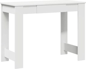 vidaXL Birou, alb, 100x45x75 cm, PAL