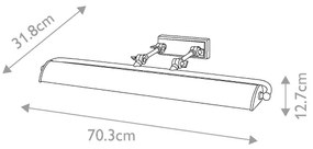 Aplică pentru tablouri Elstead WINCHFIELD-PLL-AB-OAK WINCHFIELD 4xE14/40W/230V stejar