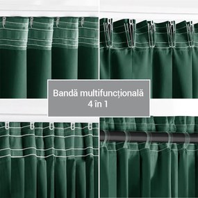 Draperie groasă blackout RESTILO verde închis 140 x 245 cm 1 buc