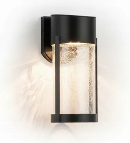 Lampă solară de perete LED/3,7V 300 mAh IP44 neagră