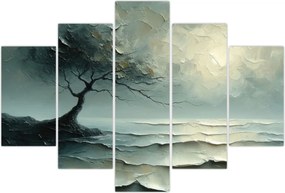 Tablou - pictură în ulei de un copac cu oceanul (150x105 cm)