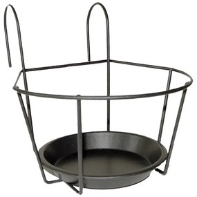 Suport pentru ghiveci din metal Esschert Design, lățime 17,3 cm, gri