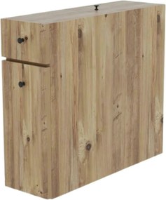 Dulap baie CALENCIA, stejar miere, PAL melaminat, cu 2 sertare, 19x60x