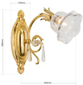 Aplica de perete design clasic LA BOHEME, auriu