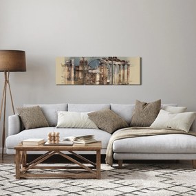 Tablou - Forumul Roman, Roma, Italia (cu ceas) (90x30 cm)