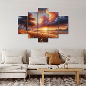 Tablou – Apus de soare pe câmp (150x105 cm)