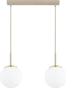 Brilagi - Lustru suspendat cu cablu MILO 2xE27/60W/230V bej/auriu